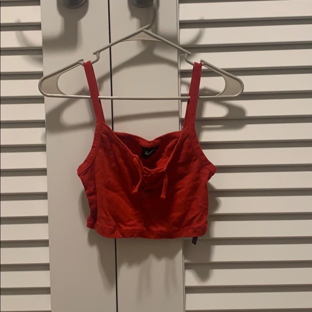 Red crop top
